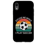 Vintage Excusez-Moi Pendant Que Je Joue au Football Retro Soccer Lover Coque pour iPhone XR