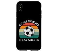 Vintage Excusez-Moi Pendant Que Je Joue au Football Retro Soccer Lover Coque pour iPhone XS Max