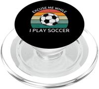 Vintage Excusez-Moi Pendant Que Je Joue au Football Retro Soccer Lover PopSockets PopGrip pour MagSafe