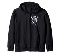 Vintage F-CAW-F Oiseau Corbeau Lune Gothique Corbeau pour Femme Homme Sweat à Capuche