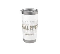 Vintage Fall River, Massachusetts Gobelet isotherme en acier inoxydable double paroi