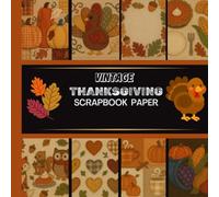 Vintage Fall Scrapbook Paper Collection - 10 Double-Sided Autumn Pages - Stitched Pumpkins, Leaves & Folk Art Quilts for Junk Journals, Crafts & More