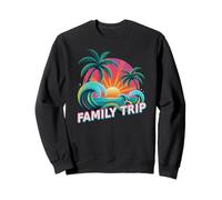 Vintage Family Travel Surf Vacances Voyage Salé Assorti Sweatshirt
