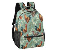 Vintage Farm Chicken Sac à dos d'école à doublure douce S, Poulet de ferme vintage, S