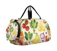 Vintage Farm Market Fruit Sac de sport pour enfants avec compartiment à chaussures Multifonctionnel Sac de nuit pour voyage, sport, w nd