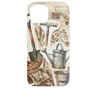 Vintage Farm Tools Collage Jardin Rustique Art éphémère Coque pour iPhone 15
