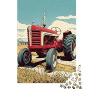 Vintage Farm Tractor Art Print Puzzle 1000 Pièces Educa Jouet en Bois Jeu D'Intelligence Décoration Intérieure Jeu Éducatif Challenge Toy Adultes Et Enfants À Partir De 14 Ans 38x26cm/1000pcs