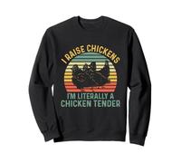 Vintage Farmer pour hommes maman papa volaille farming poulet Sweatshirt