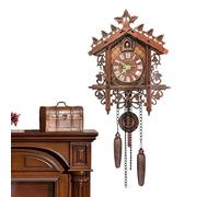 Vintage Farmhouse Wall Clock - Decorative Wooden with Hourly Chimes, Retro Battery Operated Farmhouse Decor, Large Roman Numeral Face, Silent Non Ticking | For Office Bedroom Living Room