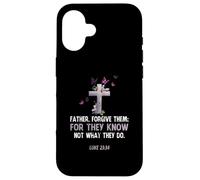 Vintage Father Leur pardonne Car Ils ne savent Pas ce qu'ils Font Coque pour iPhone 16