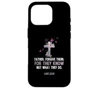 Vintage Father Leur pardonne Car Ils ne savent Pas ce qu'ils Font Coque pour iPhone 16 Pro