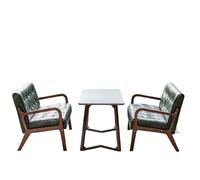 Vintage Faux Leather Sofa & Coffee Table Set, 2-4-Seater Seating Mid-Century Modern Solid Loveseat Upholstered Couch(5)