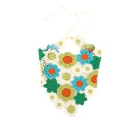 Vintage femmes fleur bandeau tricot Triangle foulard élastique bandeaux Camping voyage prise Photo cheveux accessoires