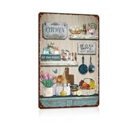 Vintage Ferme Cuisine Métal Tin Signs Rustique Fleur Salle À Manger Art Décoration Murale 20,3 x 30,5 cm