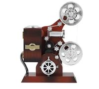 Vintage Film Projecteur Music Box - Wind Up Mechanical Music Player with Retro Design, ABS Material for Home Office Decor, Cinéma Thème Ornement de Table