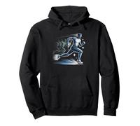 Vintage Fin De Dossard Coureur Lent Retro Sweat à Capuche