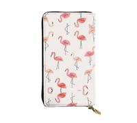 Vintage Flamingo Portefeuille Long Pochette en Cuir Imprimé - Tendance Personnalisé et Durable Poche Coin, Noir , Taille unique