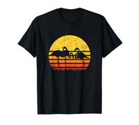 Vintage Flamingo Soleil Couchant T-Shirt Graphique avec Valeur