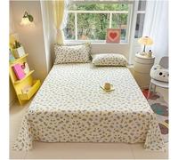 Vintage Floral Flat Top - Drap plat de coton art premium doux, drap plat romantique chic avec motifs de fleurs sauvages et pandas pour femmes et filles, literie décorative sur le thème du jardin