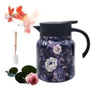 Vintage Floral Pattern Tea with Built-In Infuser - 35oz Stainless Steel Insulated Teapot for Loose Tea, Keeps Hot Drinks Warm for Hours, Perfect for Home or Travel Use (#3,35 OZ)