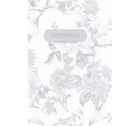 Vintage Floral Sketchbook Elegant Flower Pattern Cover Blank White Pages for Drawing and Notes 6x9 Inches 100 Pages