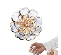 Vintage Flower Button Covers - Fancy Decorative Embellishments, Metal Shaped Button Cover for Daughter, Elegant Ornament with Stylish Design, Women Suit Accessories, Chic Decoration for Girlfriend