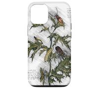 Vintage Flower Design Botanical Sketch Cottagecore Aesthetic Coque pour iPhone 12/12 Pro