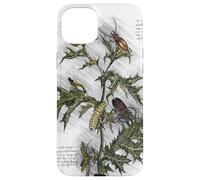 Vintage Flower Design Botanical Sketch Cottagecore Aesthetic Coque pour iPhone 15 Plus