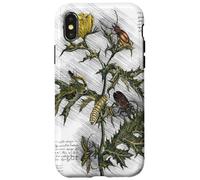 Vintage Flower Design Botanical Sketch Cottagecore Aesthetic Coque pour iPhone X/XS
