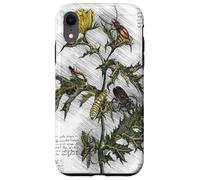 Vintage Flower Design Botanical Sketch Cottagecore Aesthetic Coque pour iPhone XR