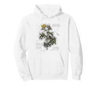 Vintage Flower Design Botanical Sketch Cottagecore Aesthetic Sweat à Capuche