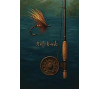 Vintage Fly Fishing Notebook - Classic Hook and Reel Design - 120 Page Lined Logbook: Beautiful 6” x 9” lined notebook featuring a traditional fly ... Ideal for fly fishers who love classic gear