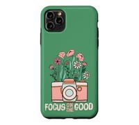 Vintage Focus on The Good Wildflower Camera Happy Thoughts Coque pour iPhone 11 Pro Max