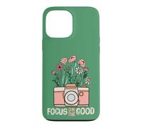 Vintage Focus on The Good Wildflower Camera Happy Thoughts Coque pour iPhone 13 Pro Max