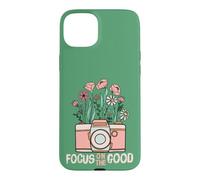 Vintage Focus on The Good Wildflower Camera Happy Thoughts Coque pour iPhone 15 Plus