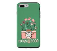 Vintage Focus on The Good Wildflower Camera Happy Thoughts Coque pour iPhone 7 Plus/8 Plus