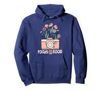 Vintage Focus on The Good Wildflower Camera Happy Thoughts Sweat à Capuche