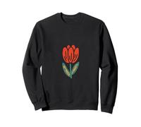Vintage Folk Tulipe Illustration Fleur Sweatshirt