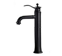 Vintage for Black, Brass Sink Hot and Cold Water Faucet, Single Handle Basin taps Mixer Bathroom Tap, Tall