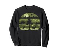 Vintage Forest Graphic Outdoor Nature Lover Wildlife Lover Sweatshirt