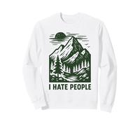 Vintage Forêt Montagne Drôle Randonnée Anti Social Nature Sweatshirt