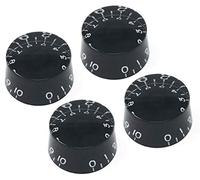Vintage Forge RS18M-BLK4 Lot de 4 boutons de vitesse noirs compatibles avec guitare électrique Epiphone Les Paul SG 18 broches grossières importées (métriques)