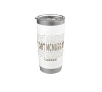Vintage Fort McMurray Canada Gobelet isotherme en acier inoxydable double paroi