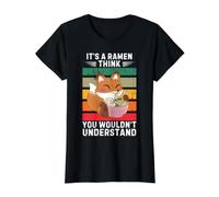 Vintage Fox C'est Un Ramen Que Je Pense Que Vous ne comprendriez Pas T-Shirt Graphique avec Valeur, Femme, Noir, XS