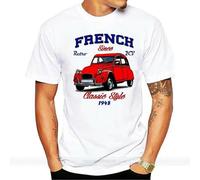 Vintage French Car 2Cv - New Cotton T-Shirt Cotton Tshirt Men Summer Fashion t-Shirt Euro Size White White 3XL