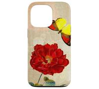 Vintage French Rose and Butterfly Coque pour iPhone 13 Pro
