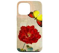 Vintage French Rose and Butterfly Coque pour iPhone 13 Pro Max
