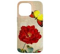 Vintage French Rose and Butterfly Coque pour iPhone 14 Pro Max