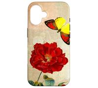 Vintage French Rose and Butterfly Coque pour iPhone 16