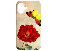 Vintage French Rose and Butterfly Coque pour iPhone 16 Plus